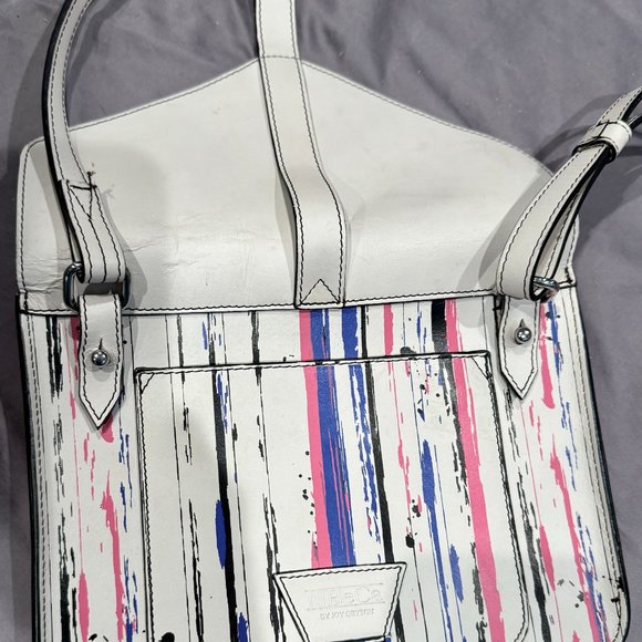 IIIBECA by JOY GRYSON CROSSBODY - WHITE PATTERN BLUE/PINK SILM LEATHER (2014) - Picture 7 of 9